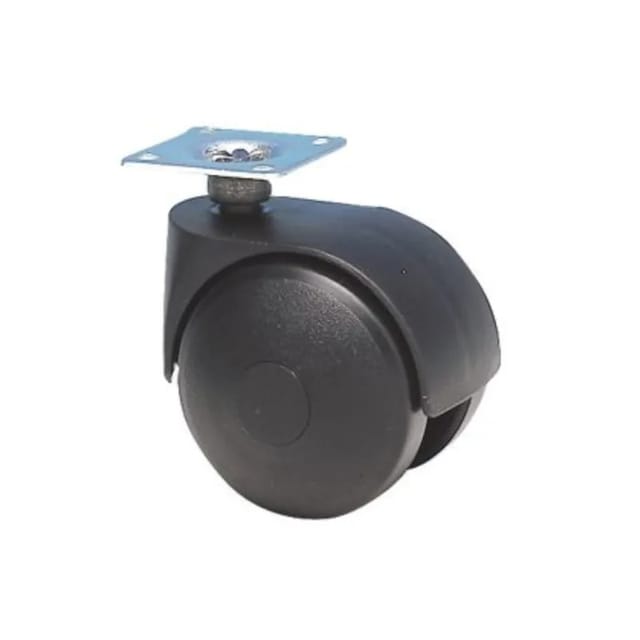 TWINY-Rolle d. 50 mm mit schwenkbarer Platte, Höhe 65 mm
