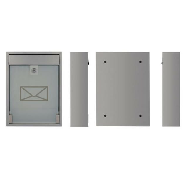 Briefkasten - milan - silber - 36 x 26 x 8 cm