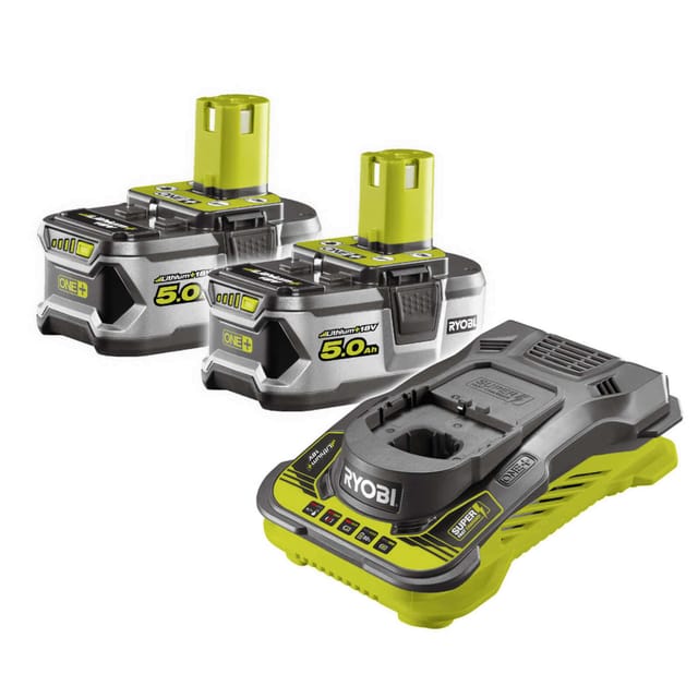 Ryobi Ultra-Schnellladegerät und 18V Batterien Set