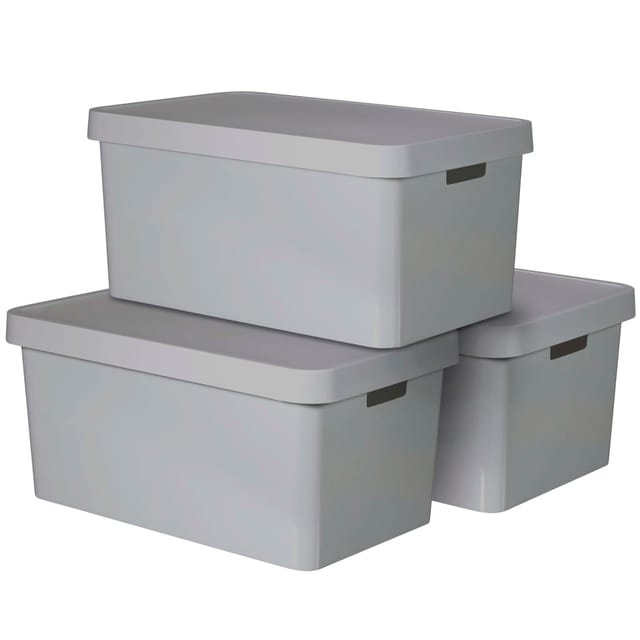 Curver - 240659 Kunststoffbox infinity (b x h x t) 560 x 270 x 390 mm Grau 3 St.