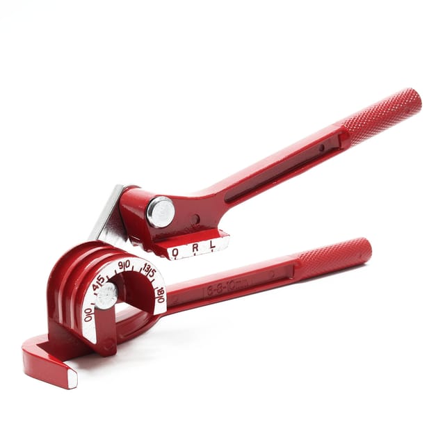 Wiltec - 3-in-1 Rohrbiegezange für Winkel bis 180°, Biegezange Rohrbieger mit dreifach Matrize 6 mm, 8 mm und 10 mm, Rohrbiegegerät Handbiegegerät