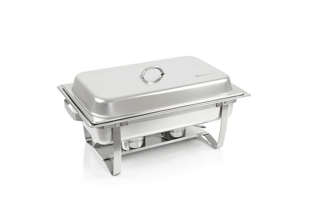 Mahlzeit - Chafing dish Profi Set 'Montpellier', 3x Edelstahl Warmhaltebehälter Essen, 21 teilig