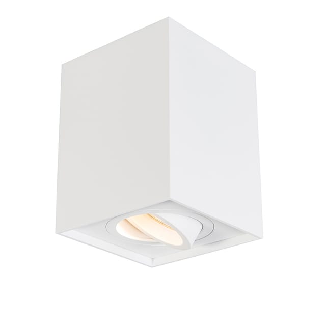Moderner Aufbaustrahler weiß verstellbar - Quadro 1 Up