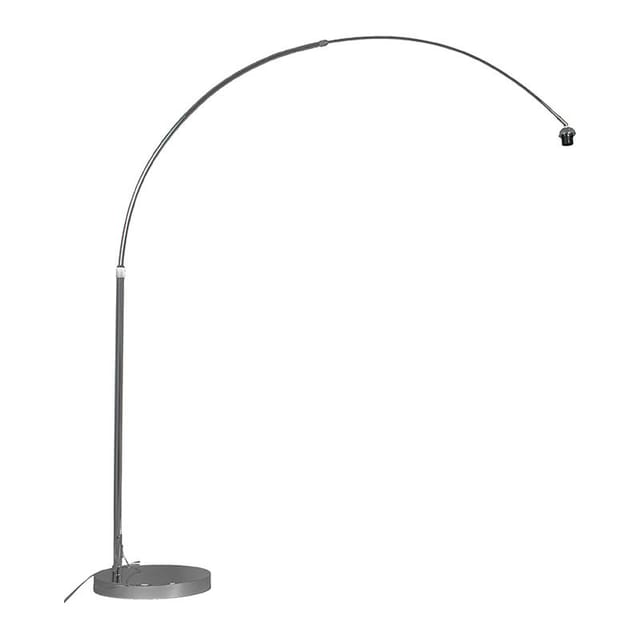 Moderne Bogenlampe chrom verstellbar ohne Schirm