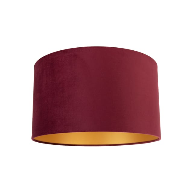 Velour Lampenschirm rot 35/35/20 mit goldener Innenseite