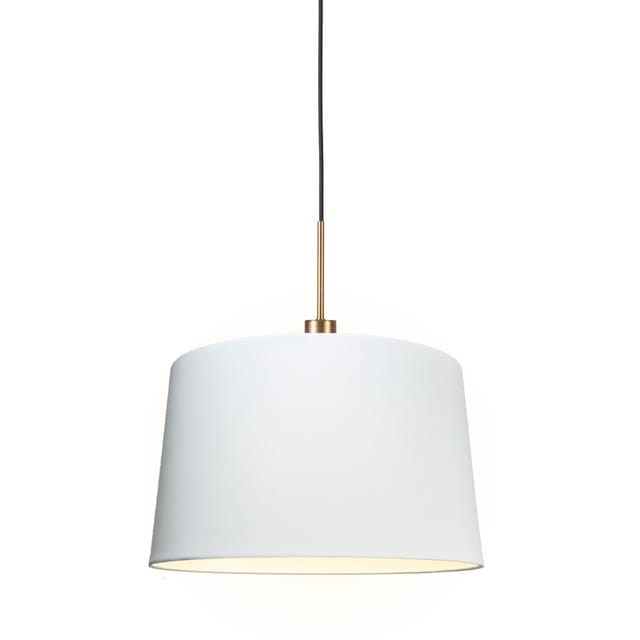 Moderne Hängelampe Bronze mit Schirm 45 cm weiß - Combi 1