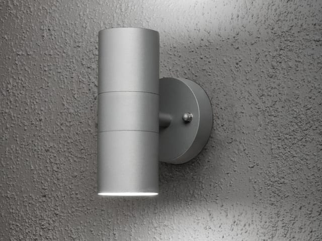 Konstsmide - Moderne Up-Down Außenwandleuchte modena, Höhe 17cm, Aluminium Grau