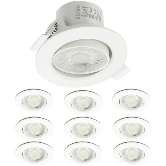 Arum Lighting - 10er-Set Valence 8W verstellbare LED-Einbaustrahler Equ. 75W Farbtemperatur: 4000K neutralweiß