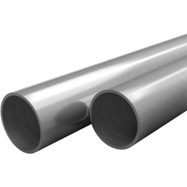 2 Stk. Edelstahlrohre Rund V2A 2m Ø42x1,8mm Vidaxl