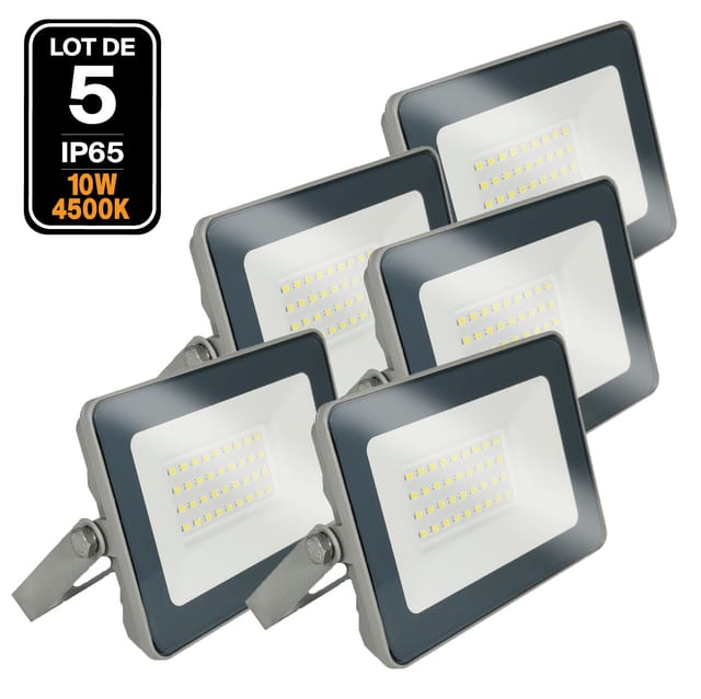 5 LED-Projektoren 10W ProLine 4000K Hohe Helligkeit