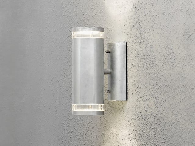 Konstsmide - Design Up-Down Außenwandleuchte modena, Höhe 24cm, Silber