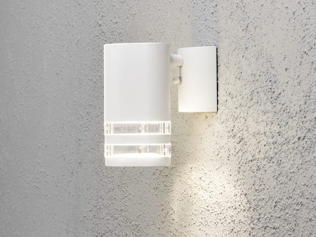 Design Außenwandleuchte MODENA Downlight, Höhe 15,5cm, Weiß