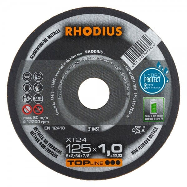 XT24, 50 Stück, 125 x 1,0 mm, Trennscheibe - Rhodius