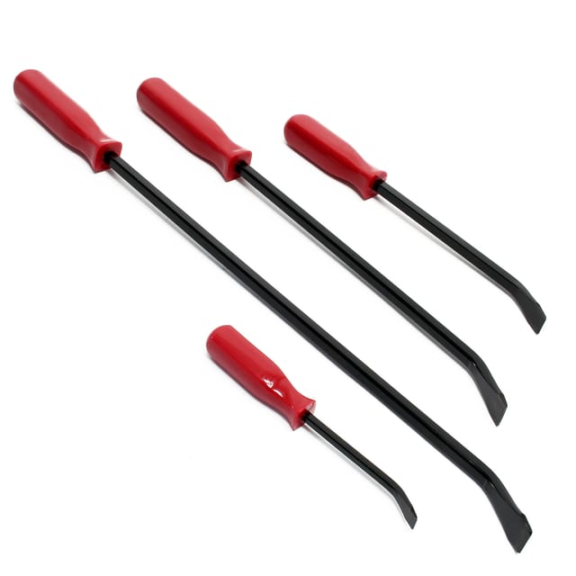 Xpotool - Wiltec 4tlg Brecheisen Set wärmebehandelt mit PVC-Griff Stemmeisen 20cm 30cm 45cm 60cm Brechstange Satz mit Nageleisen Montiereisen