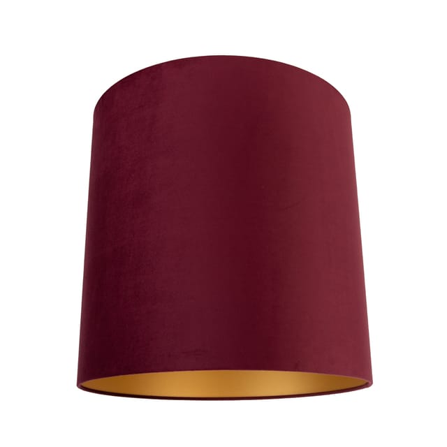 Velour Lampenschirm rot 40/40/40 mit goldener Innenseite
