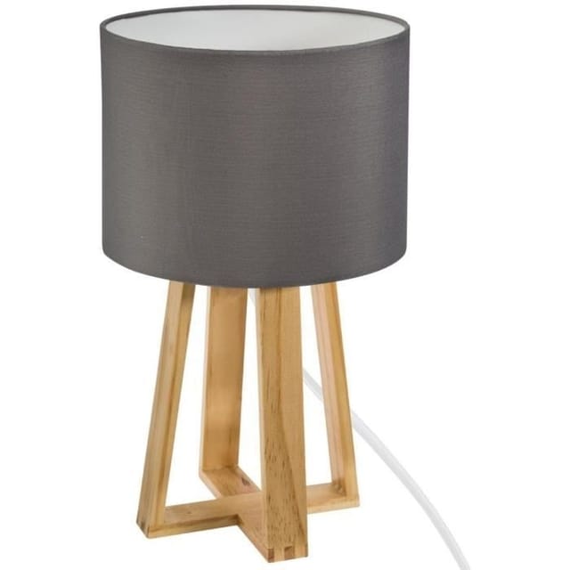 Atmosphera - Tischleuchte molu, Designer-Lichtquelle, Lampenschirm aus Stoff