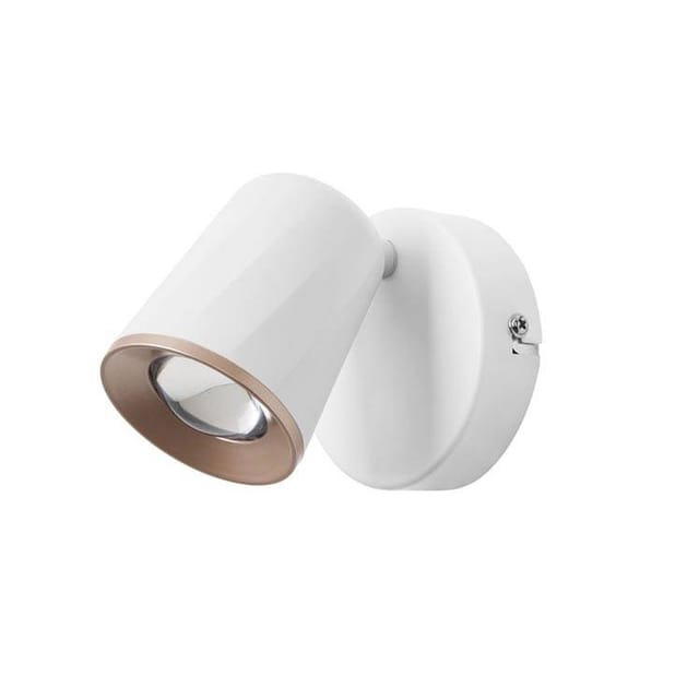 Forlight Lighting - Proiettore Adri da interni per illuminare frontalmente e verso il basso con luce led bianco caldo 3000k colore bianco