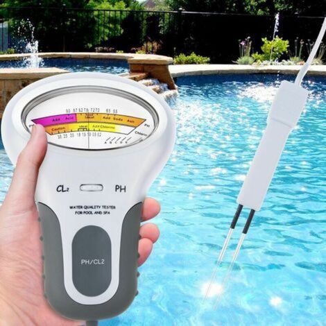 Elektronisches Ph- Und Chlorwasserqualitätsmessgerät Für Schwimmbäder, 13 Cm Kabel