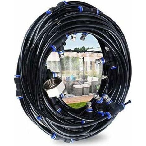 Ymyny Outdoor-sprühsystem, 10-m-terrassen-sprühgerät Mit 9 Sprühdüsen + 1 Ersatzdüse + 1 Adapter (messing, 3/4"), Sprühgerät Für Terrasse, Garten, Gewächshaus, Trampolin