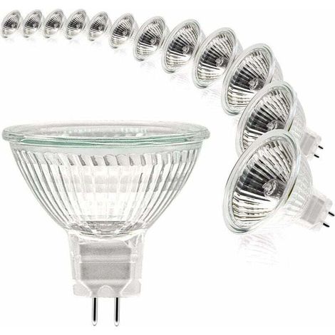 Ymyny Halogenlampen, Mr16 Spotlampe, 12v 20w Lampe, Gu5.3 Dimmbare Mr16 Lampe, 2-pin Warmweiße 2700k Halogenlampen, 12er Packung (mr16-20w-12p)