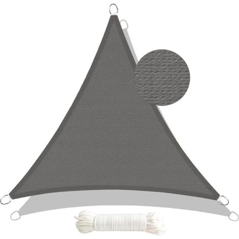 Ymyny Amazon-marke – Dreieckiges Sonnensegel Umi Aus Hdpe, 3 X 3 X 3 M, 95 % Uv-schutz, Für Terrassen Und Gärten – Anthrazit
