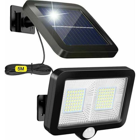 Ymyny Solar-außenleuchte Mit Bewegungsmelder, Ausgestattet Mit 98 Leds Und Einem 5 M Langen Kabel, 1 Stück