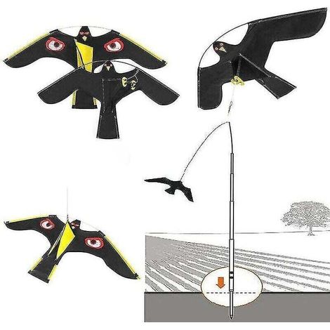 Ymyny Vogelscheuche, Fliegender Falken-drachen Für Garten, Hof Und Haus – Schutz Für Landwirtschaft