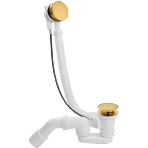 Ymyny – 65 Cm Badewannenablauf Mit Einstellbarem Hochleistungssiphon – Abdeckplatte Aus Metall – Abnehmbarer Ablaufstopfen