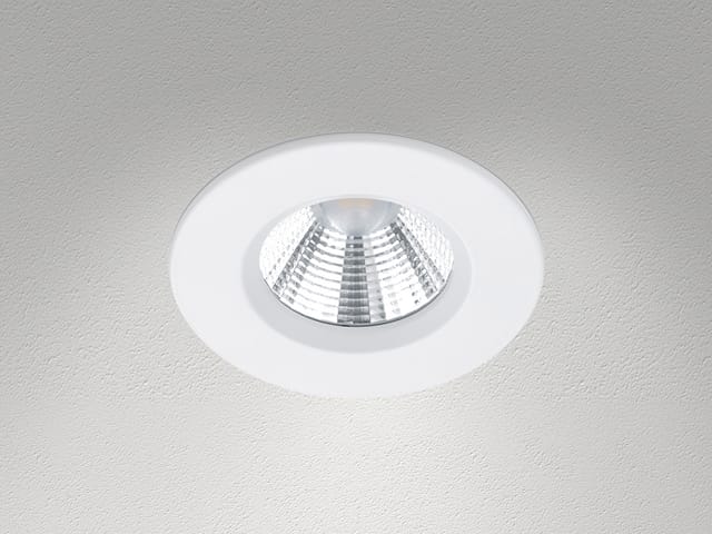 Trio - Runder led Deckeneinbaustrahler zagros dimmbar in Weiß matt, IP65
