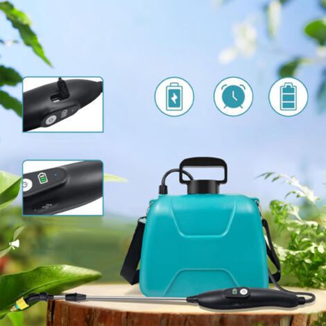 8-liter-akku-sprühgerät Mit 3 Düsen Und 1,2 M Schlauch, 2200-mah-akku