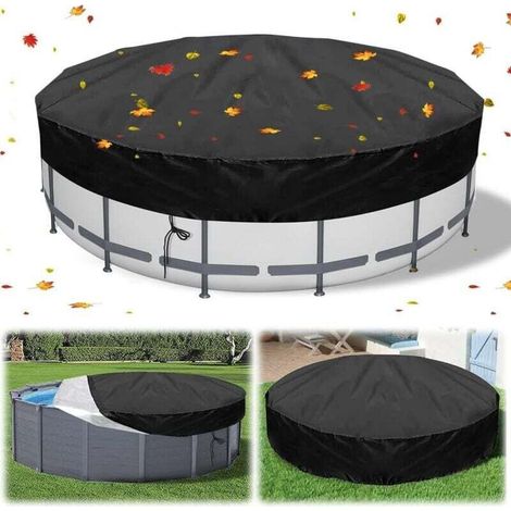Brast – Runde Poolabdeckung (210 Cm) – 210d Oxford-gewebe Mit Pvc-beschichtung – Ganzjahresschutz Für Aufstellpools – Einfache Montage