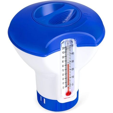 Ymyny Schwimmender Pool-spender Mit Thermometer, Automatischer Dosierer, Schwimmender Spa-diffusor, Spender Für Pool, Teich, Spa