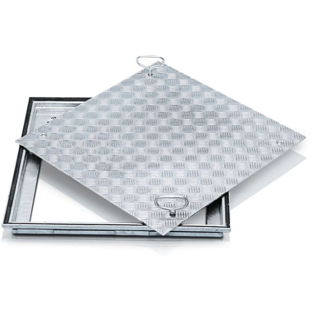 Zarges Schachtabdeckung aus Stahl mit Deckplattel 800 mm x 800 mm