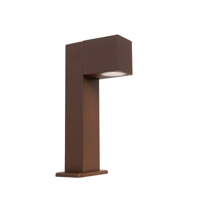 Qazqa - Industrielle stehende Außenlampe rostbraun 30 cm IP44 - Baleno