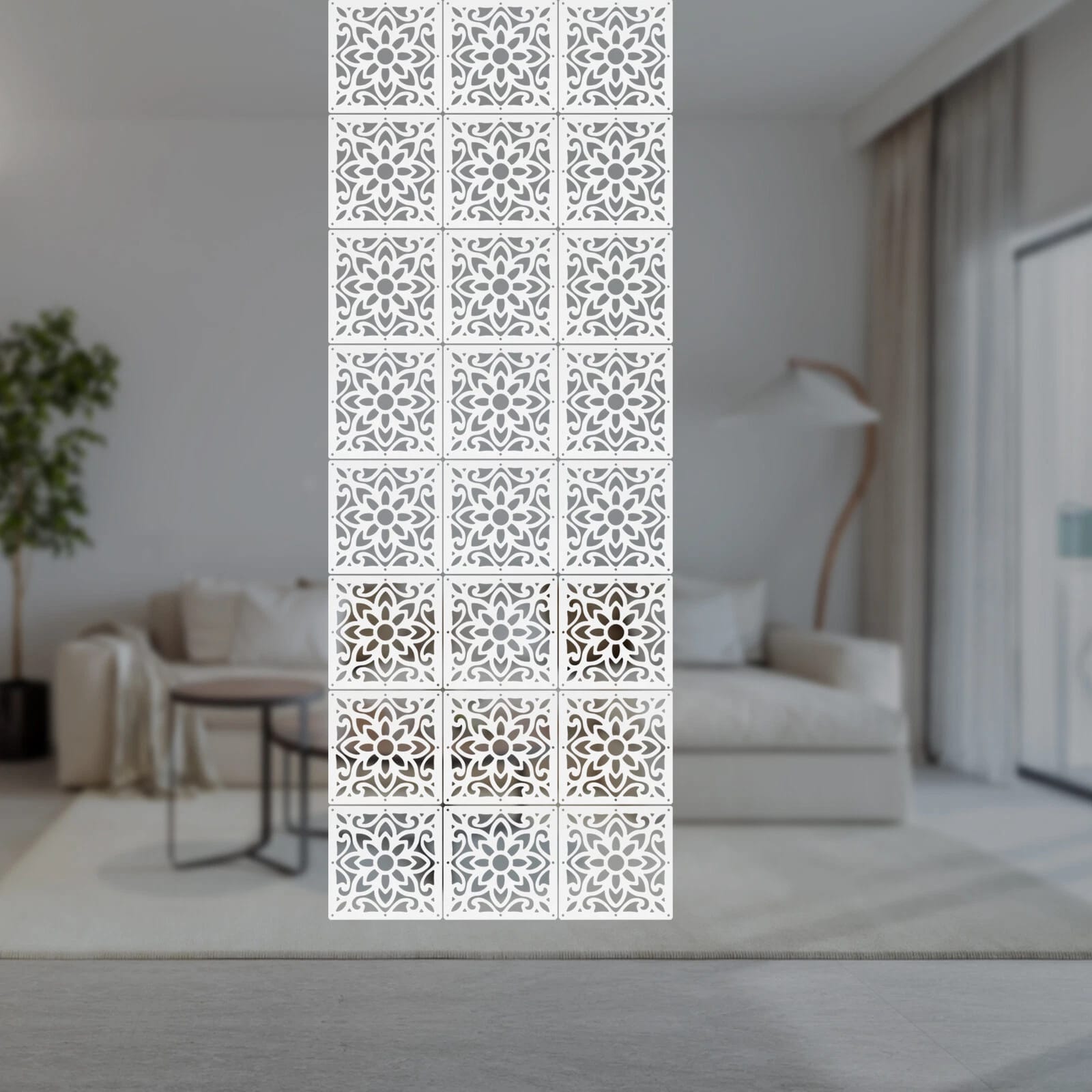 24 Stück Hängende Raum Trennbildschirm, Blumen-gravur-muster-panel, Raum Trennwerkzeug, Home Office, 29 29cm
