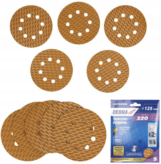 Schleifscheiben Dedra Ded7947r09 125 Mm P320 5 Stück