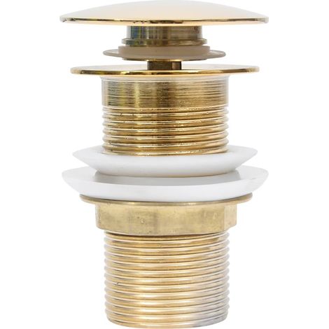 Druckknopf-ablauf Ohne Überlauf, Gold, 6,4 X 6,4 X 9,1 Cm