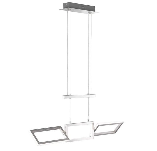 Wofi - Zugpendelleuchte led Pendelleuchte Höhenverstellbar Hängeleuchte schwenkbar, alu, 1x led 25 Watt 21 Lumen warmweiß, l 81,5 cm