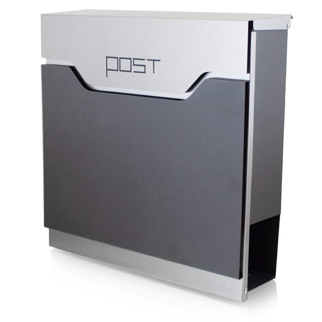 Bituxx - Design Briefkasten 16440 Wandbriefkasten Postkasten Anthrazit Graphit