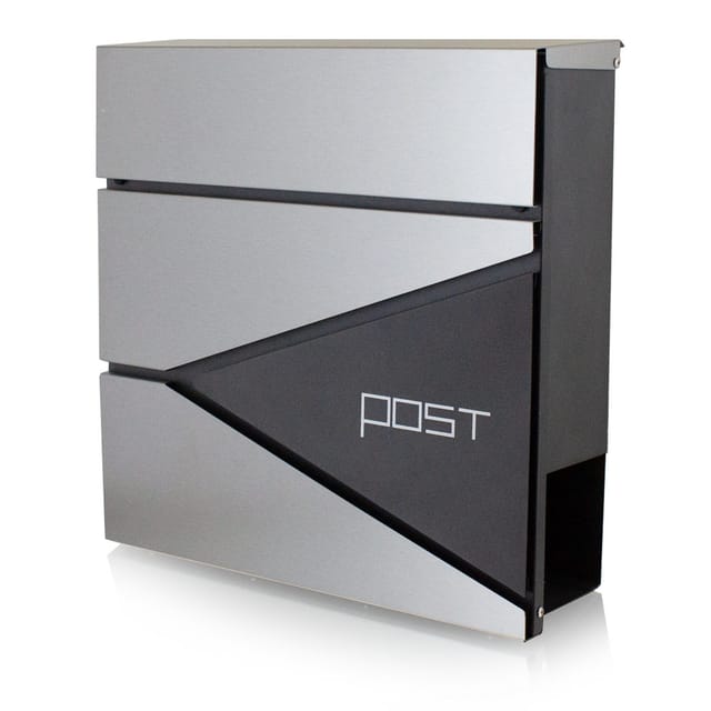 Bituxx - Design Briefkasten 16438 Wandbriefkasten Postkasten Anthrazit Graphi