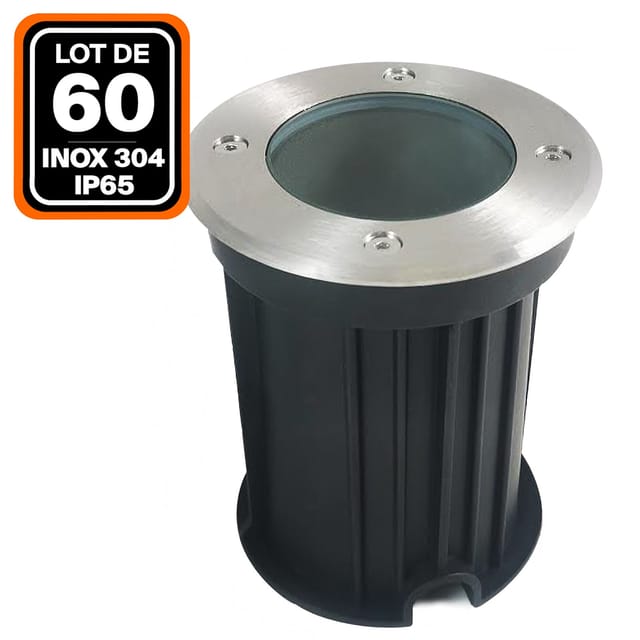Europalamp - 60 Bodeneinbaustrahler Rund Edelstahl 304 Etern IP65 GU10