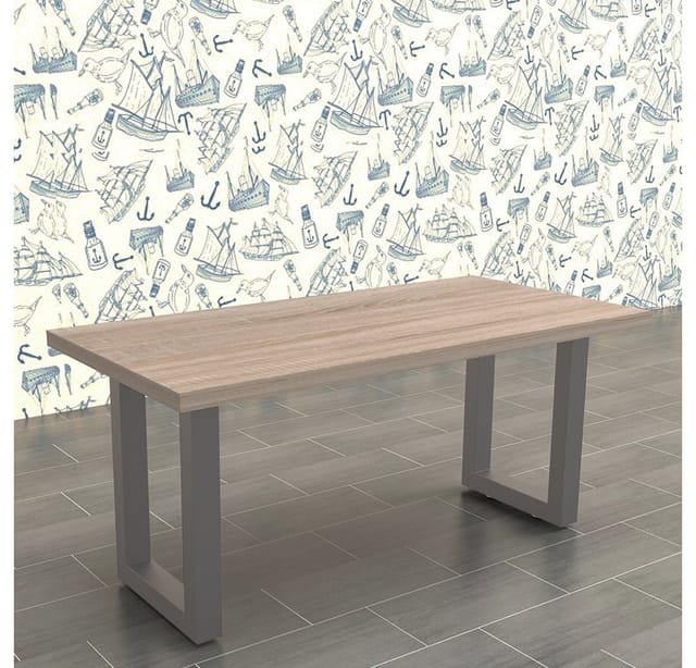 2er Set Tischgestell Grau 30x43 cm Tischuntergestell Tischkufen Tischbeine Stahl