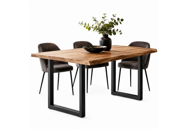 Mucola - 2er Set Tischgestell Schwarz 30x43 cm Tischuntergestell Tischkufen Tischbeine