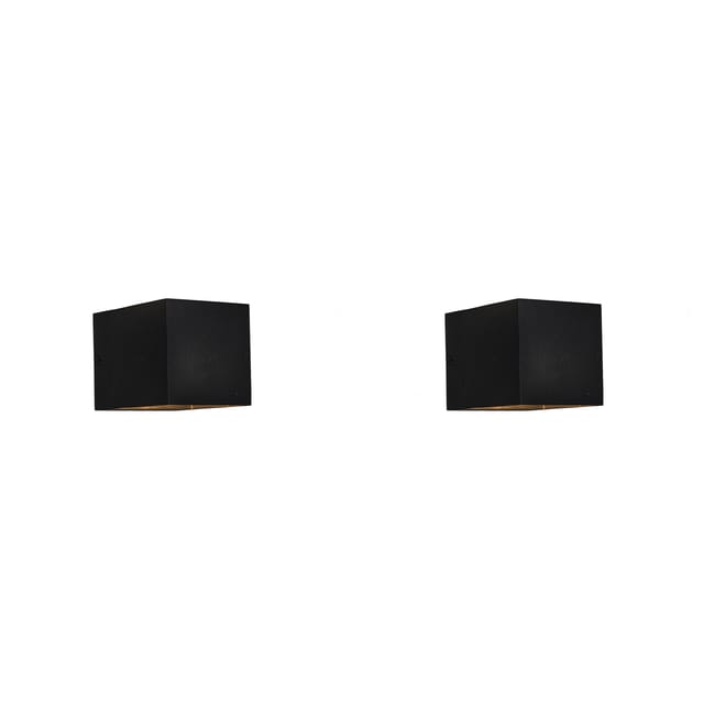 Set mit 2 modernen Wandleuchten schwarz - Transfer