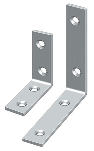 FP - Bastlerwinkel Länge 50 mm Breite 10 mm Stärke 1,8 mm Stahl blau chromatiert schmal