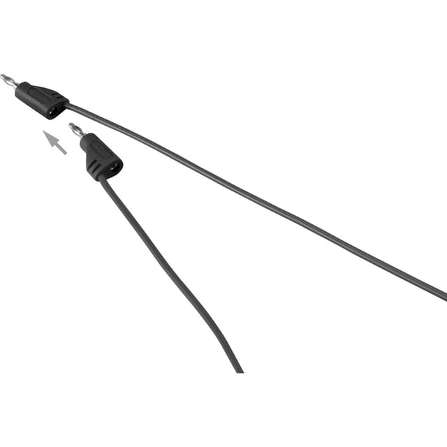 MSB-200 Messleitung Lamellenstecker 2 mm Lamellenstecker 2 mm 30.00 cm Schwarz 1 St. - Voltcraft