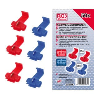 Bgs Technic - Abzweigverbinder-Sortiment 50-tlg.