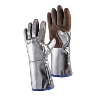 FP - jutec Hitzeschutzhandschuhe 5-Fingerhandschuh 10 braun/silber ( 4000371190 )