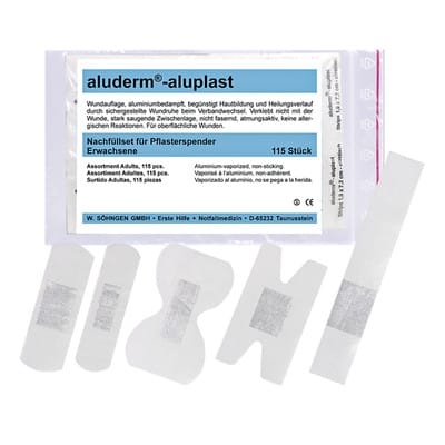 Nachfüllset für Pflasterspender aluderm komplett mit 115 Pflaster - Söhngen