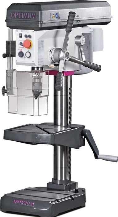 Opti-drill Tischbohrmaschine b 24 h 24mm MK2 350-4000min-¹ m.Not-Halt-Schalter - 3020243